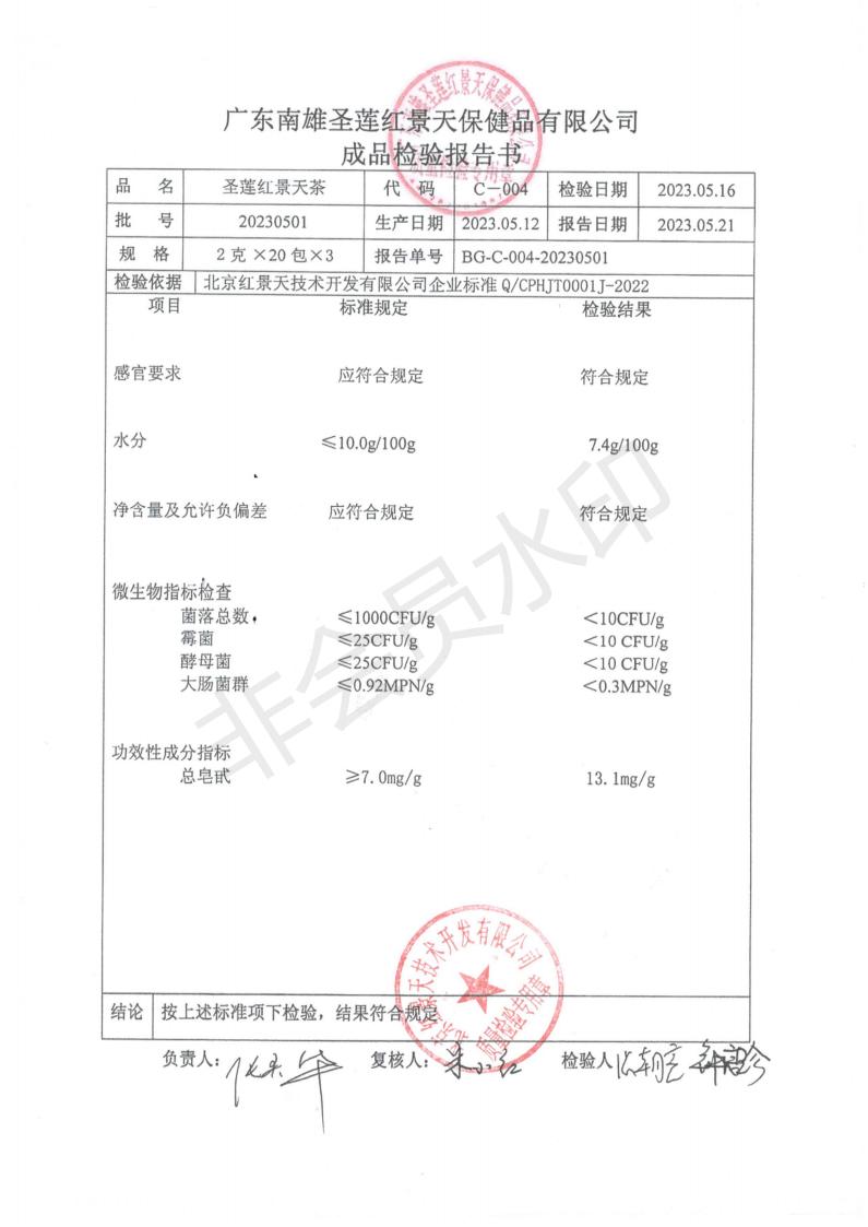 2023年5月成品检测报告(图1)