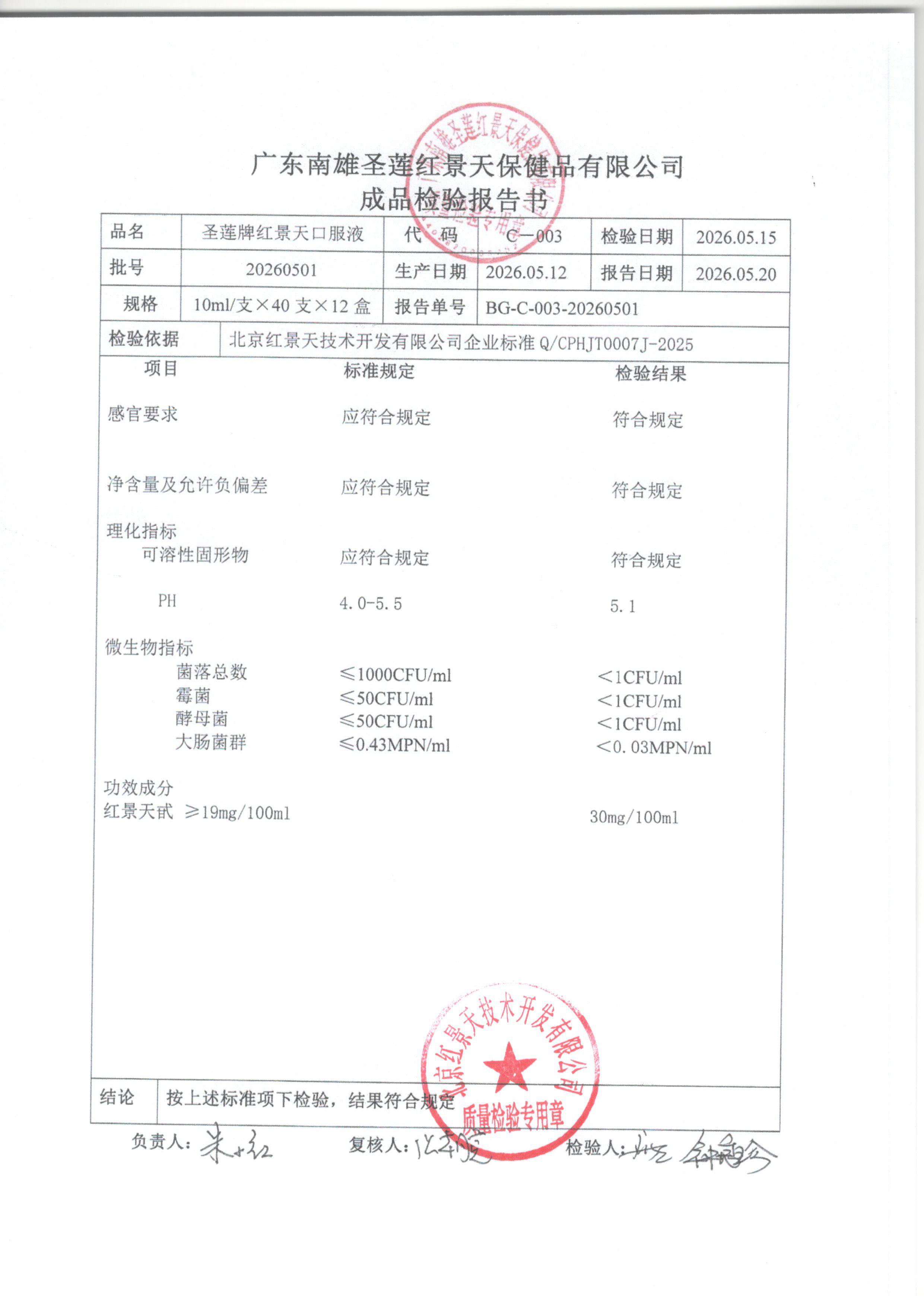 2026年5月成品检测报告(图1)