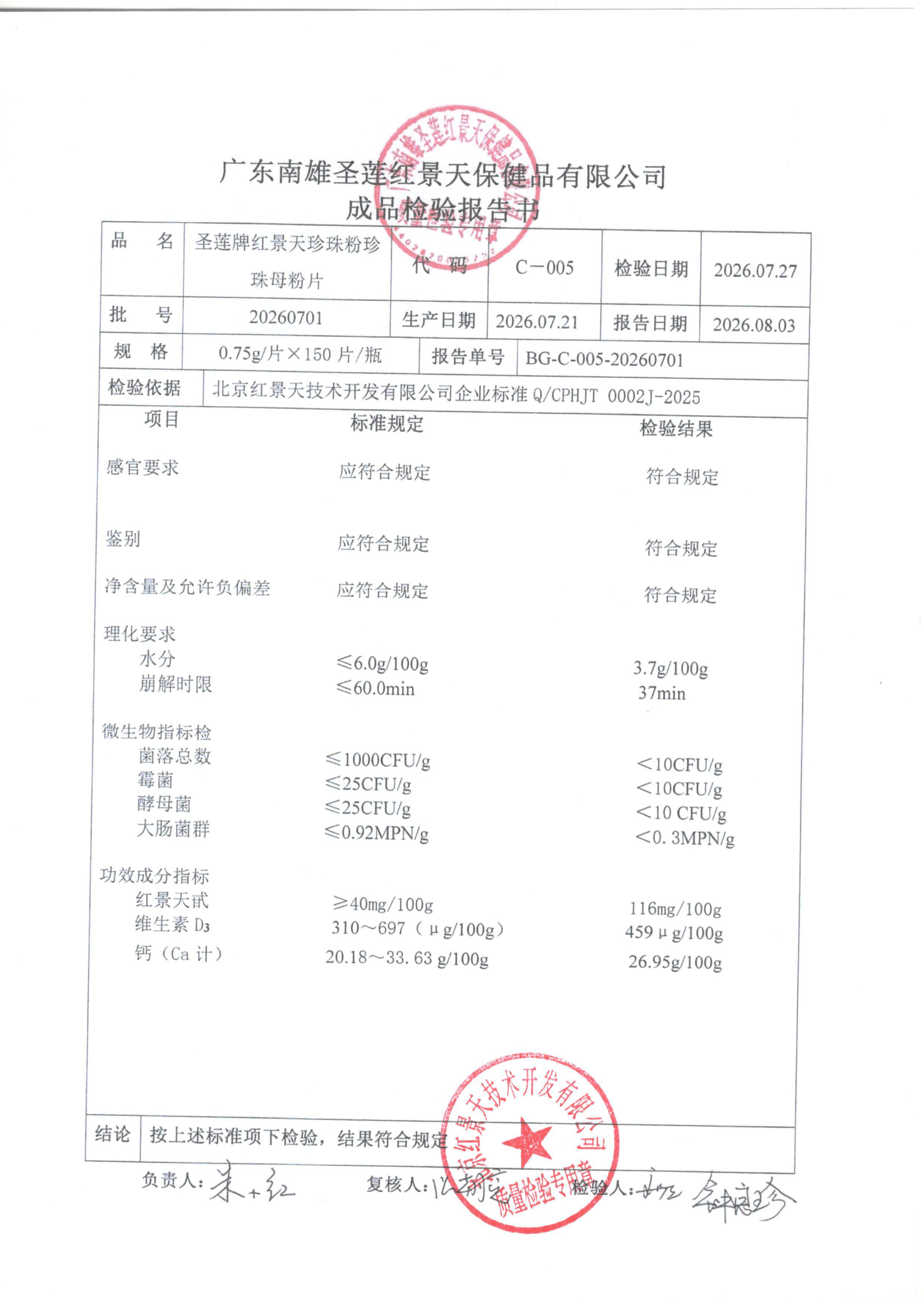 2026年7月成品检测报告(图1)